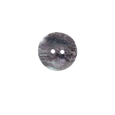 Bouton nacré plat Thierry 14 mm - Gris