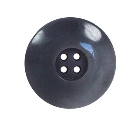 Bouton incurvé nacré Vera 27 mm - Gris