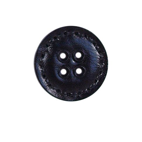 Bouton Joel aspect cuir 22 mm - Noir
