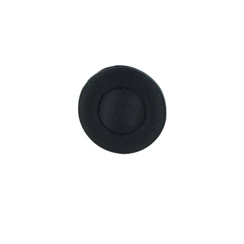 Bouton Lewis fines rayures 15 mm - Noir