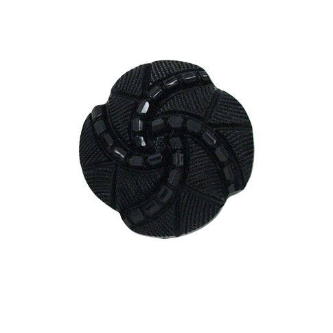 Bouton Philippe spirale 22 mm - Noir