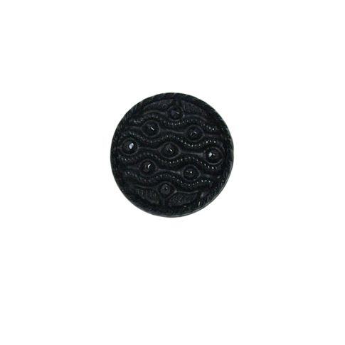 Bouton Edie brillant 15 mm - Noir