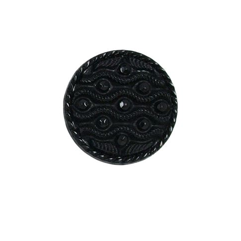 Bouton Edie brillant 20 mm - Noir