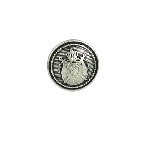 Bouton Pablo écusson en métal 15 mm- Argent