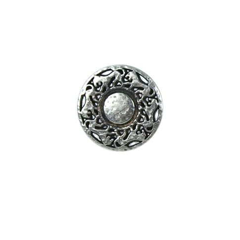Bouton Michel-Angelo forme lion en métal 15 mm - Argent