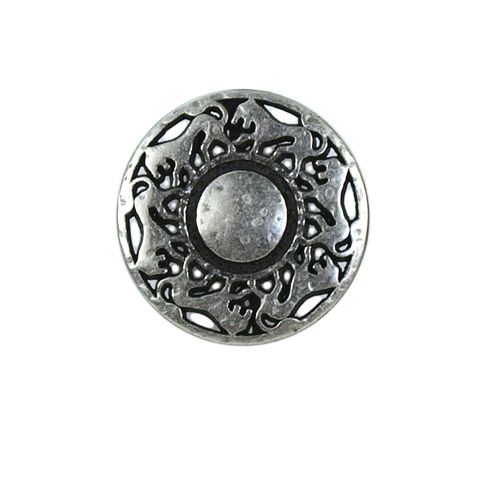Bouton Michel-Angelo forme lion en métal 22 mm - Argent
