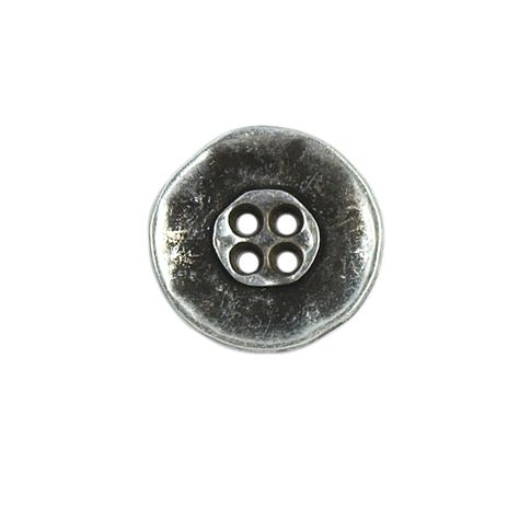 Bouton Justin en métal 18 mm - Argent