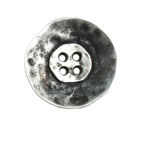 Bouton Justin en métal 27 mm - Argent