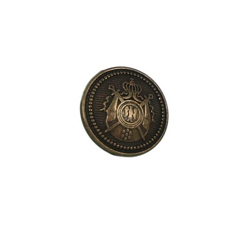 Bouton Pablo écusson en métal 15 mm- Bronze