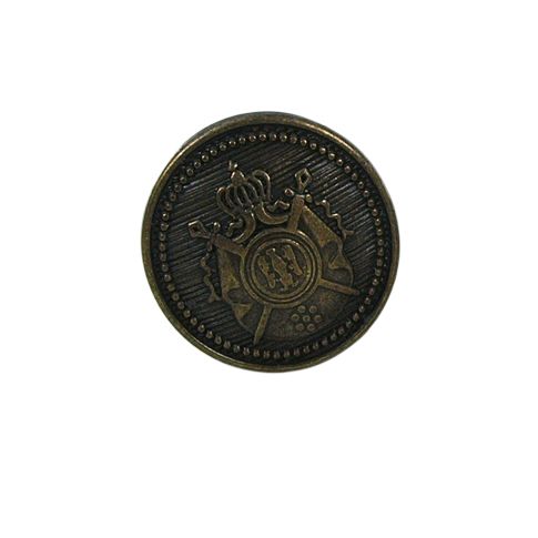 Bouton Pablo écusson en métal 20 mm- Bronze