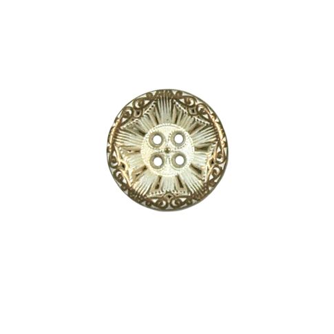 Bouton Salvador 15 mm - Blanc doré