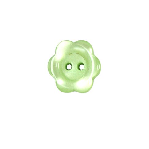Bouton Yves fleur 15 mm - Vert
