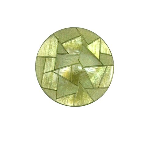 Bouton Emma triangle nacré 22 mm - Vert