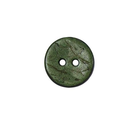 Bouton bois Claudie mat 15 mm - Vert