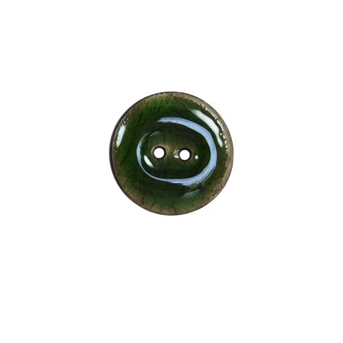 Bouton bois laqué Velentino 15 mm - Vert