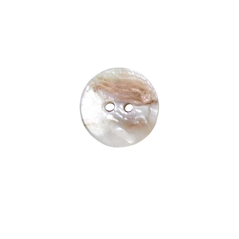 Bouton nacré plat Thierry 14 mm - Beige