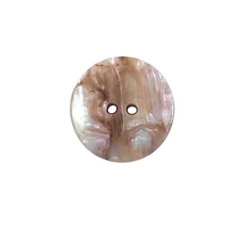 Bouton nacré plat Thierry 18 mm - Beige