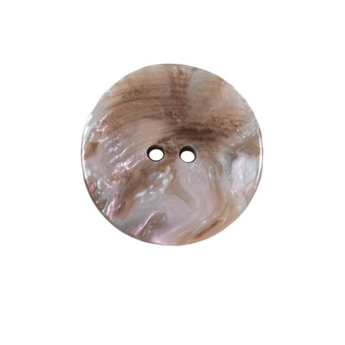 Bouton nacré plat Thierry 22 mm - Beige