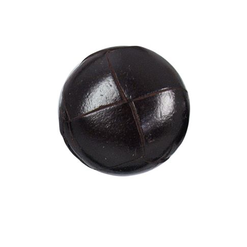 Bouton Giustina effet capitonné 22 mm - Marron