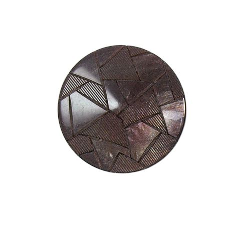 Bouton Emma triangle nacré 22 mm - Gris