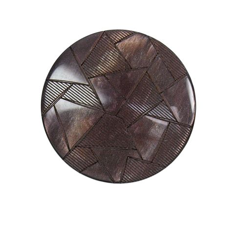 Bouton Emma triangle nacré 27 mm - Gris