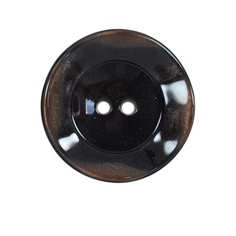 Bouton bord gondolé Agatha 27 mm - Ocre