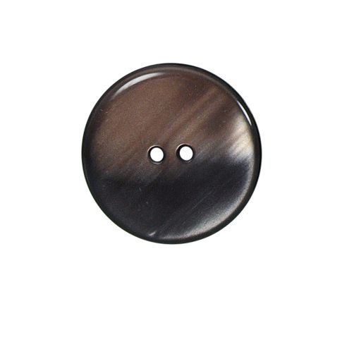 Bouton nacré plat Kate 22 mm - Ocre