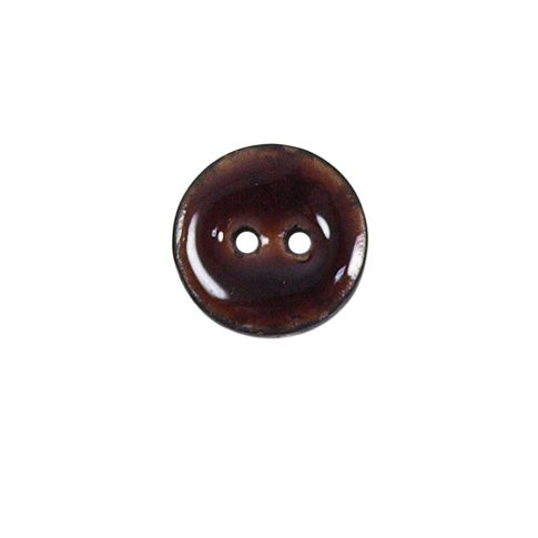 Bouton bois laqué Velentino 15 mm - Marron