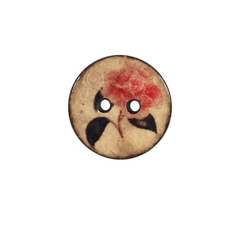 Bouton rose Marcel en bois 18 mm