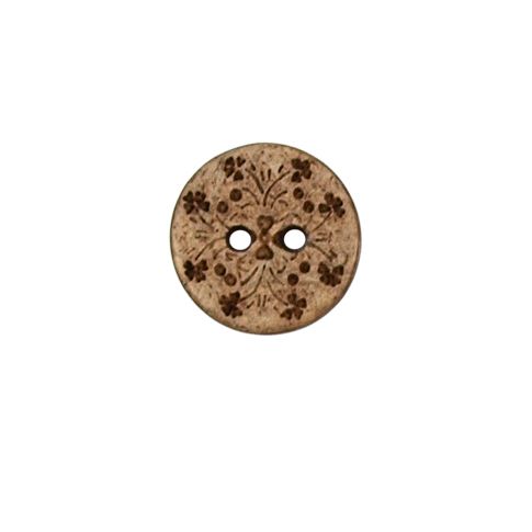 Bouton bois petite fleur Christian 15 mm