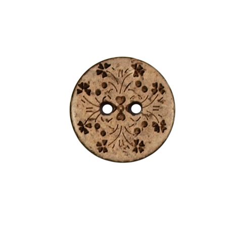 Bouton bois petite fleur Christian 18 mm