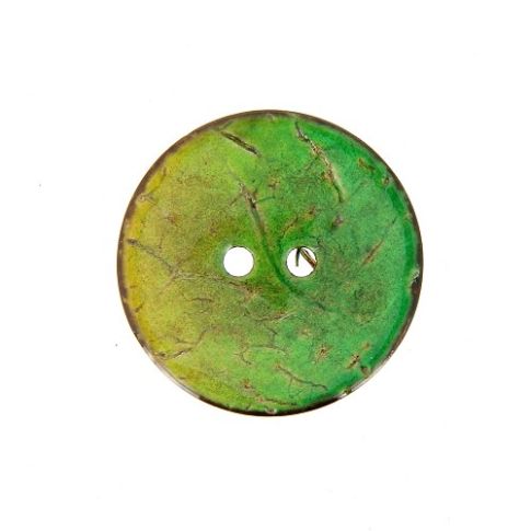 Bouton bois Claudie brillant 30 mm - Vert