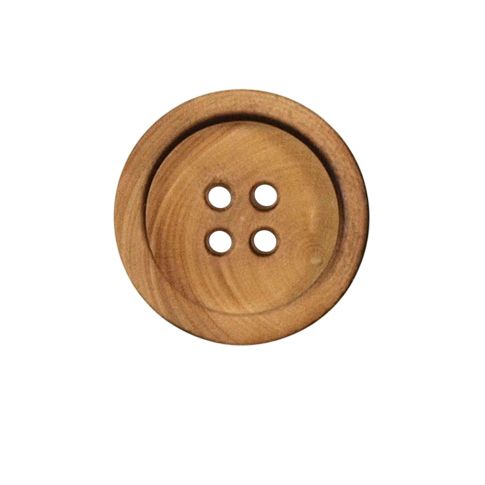 Bouton bois bourrelet effet brulé Elie 22 mm