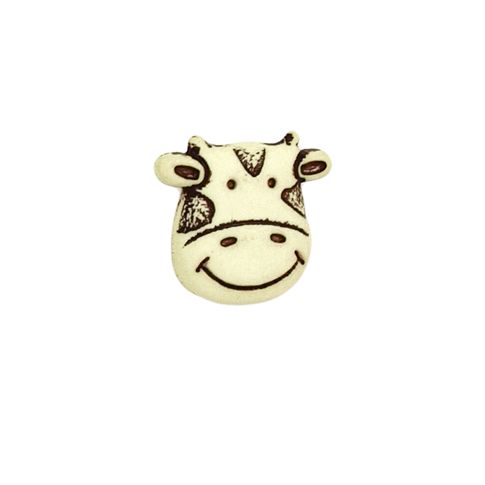 Bouton vache 15 mm - Beige