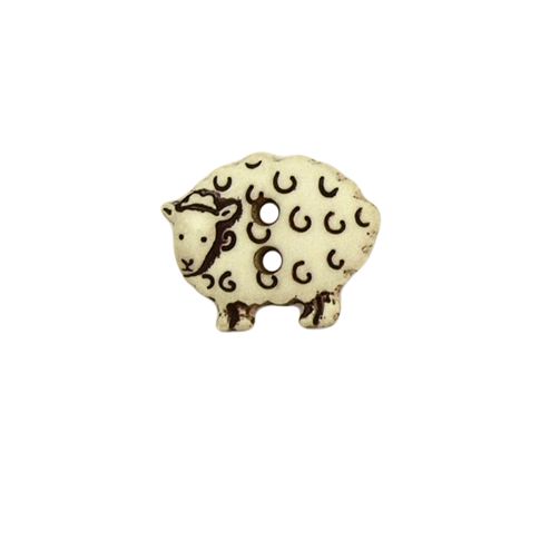 Bouton mouton 14 mm - Beige