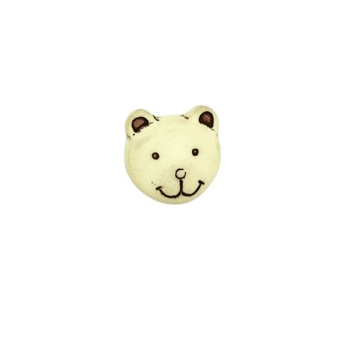 Bouton ourson Paco 12 mm - Beige