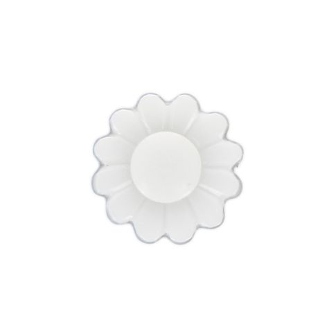 Bouton tounesol 15 mm - Blanc