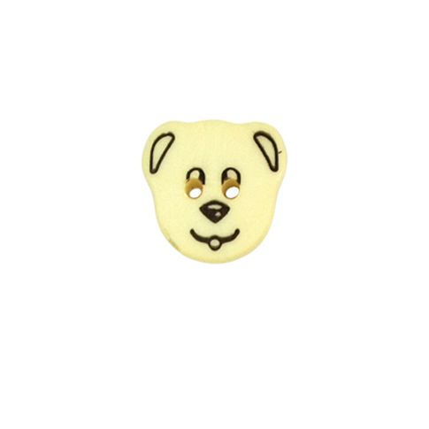 Bouton Karl ourson 14 mm - Jaune