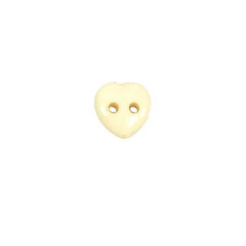 Bouton Emilio cœur 10 mm - Beige