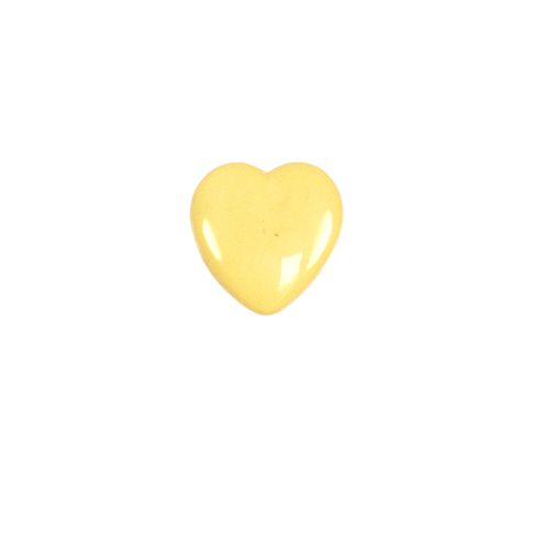 Bouton Jimmy cœur brillant 12 mm - Jaune