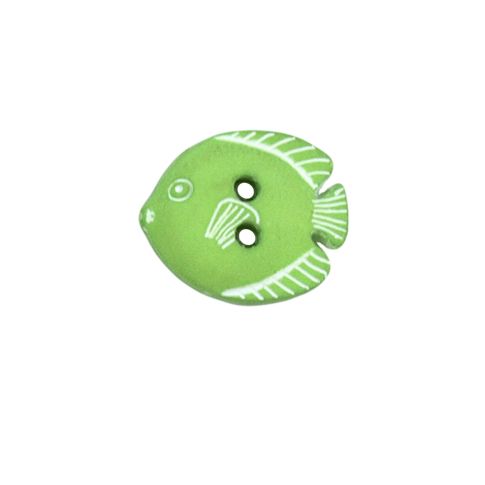 Bouton Ralph poisson 15 mm - Vert