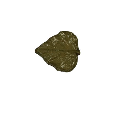 Bouton Elie feuille 15 mm - Vert
