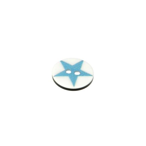 Bouton étoile Hollywood 12 mm - Bleu