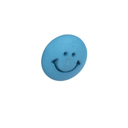Bouton Yohji smile 15 mm - Bleu
