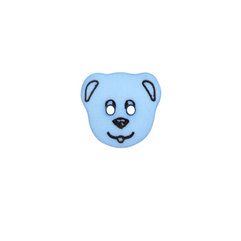 Bouton Karl ourson 14 mm - Bleu