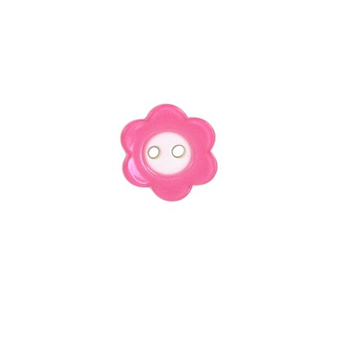 Bouton Stella fleuris 12 mm - Rose