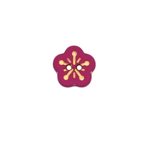 Bouton Tom fleur 12 mm - Rose
