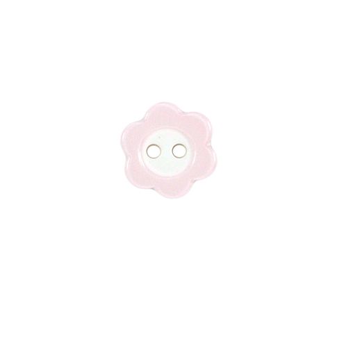 Bouton Stella fleuris 12 mm - Rose clair