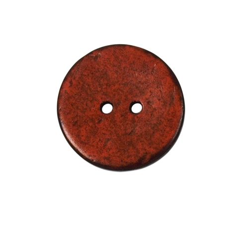 Bouton bois Claudie mat 22 mm - Orange