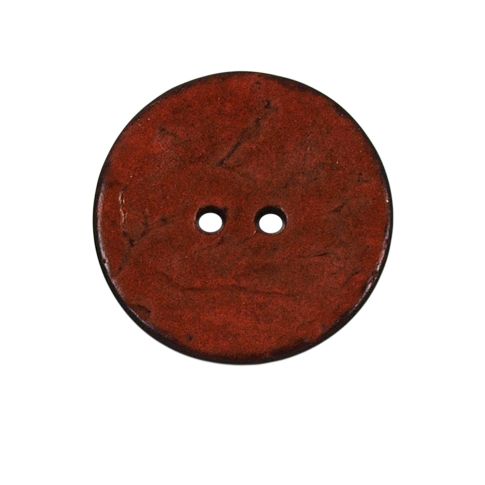 Bouton bois Claudie mat 25 mm - Orange